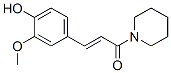 Piperidine, 1-(3-(4-hydroxy-3-methoxyphenyl)-1-oxo-2-propenyl)- Structure