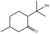 1-メチル-4-(1-メルカプト-1-メチルエチル)シクロヘキサン-3-オン 化学構造式