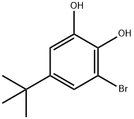 3-ブロモ-5-TERT-ブチルベンゼン-1,2-ジオール 化学構造式