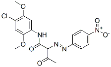 N-(4-氯-2,5-二甲氧基苯基)-2-[(4-硝基苯基)偶氮-3-氧代丁酰胺, 38489-19-9, 结构式