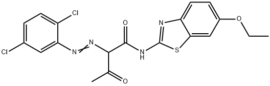 2-[(2,5-二氯苯基)偶氮]-N-(6-乙氧基-2-苯并噻唑基)-3-氧代丁酰胺, 38489-25-7, 结构式