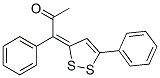 1-フェニル-1-(5-フェニル-3H-1,2-ジチオール-3-イリデン)-2-プロパノン 化学構造式