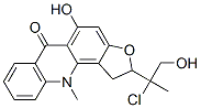 2-(1-クロロ-2-ヒドロキシ-1-メチルエチル)-1,11-ジヒドロ-5-ヒドロキシ-11-メチルフロ[2,3-c]アクリジン-6(2H)-オン 化学構造式