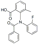 2-[N-Benzoyl(2-fluorophenyl)amino]-3-methylbenzoic acid Struktur