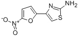 2-アミノ-4-(5-ニトロ-2-フリル)チアゾール 化学構造式