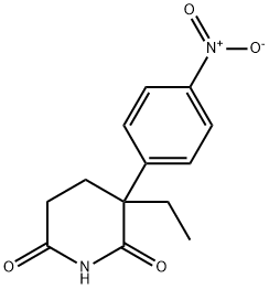 3-乙基-3-(4-硝基苯基)-2,6-哌啶二酮, 38527-73-0, 结构式