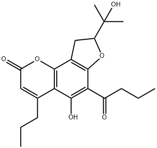 8,9-Dihydro-5-hydroxy-8-(1-hydroxy-1-methylethyl)-6-(1-oxobutyl)-4-propyl-2H-furo[2,3-h]-1-benzopyran-2-one|