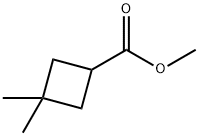 Cyclobutanecarboxylic acid, 3,3-diMethyl-, Methyl ester Structure