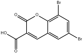 6,8-DIBROMOCOUMARIN-3-CARBOXYLIC ACID Structure
