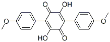 2,5-Dihydroxy-3,6-bis(4-methoxyphenyl)-2,5-cyclohexadiene-1,4-dione Struktur