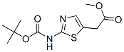 5-Thiazoleacetic  acid,  2-[[(1,1-dimethylethoxy)carbonyl]amino]-,  methyl  ester Structure