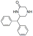 Piperazinone,  6-(diphenylmethyl)-  (9CI) 化学構造式