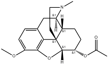 (5alpha,6alpha)-4,5-epoxy-3-methoxy-17-methylmorphinan-6-yl acetate Struktur