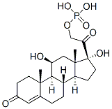 磷酸氢化可的松,3863-59-0,结构式