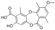8-Hydroxy-3-methoxy-1,4,6-trimethyl-11-oxo-11H-dibenzo[b,e][1,4]dioxepin-7-carboxylic acid Structure