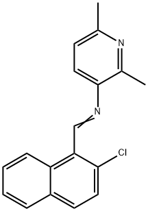 N-[(2-Chloro-1-naphthalenyl)methylene]-2,6-dimethyl-3-pyridinamine Struktur