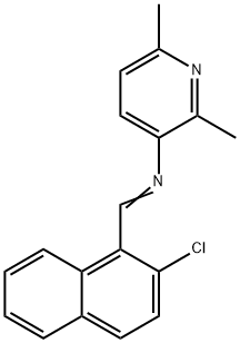 N-[(2-Chloro-1-naphthalenyl)methylene]-2,6-dimethyl-3-pyridinamine 结构式