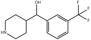 ALPHA-[3-(TRIFLUOROMETHYL)PHENYL]-4-PIPERIDINEMETHANOL 化学構造式