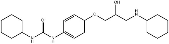 1-cyclohexyl-3-[4-[3-(cyclohexylamino)-2-hydroxy-propoxy]phenyl]urea Struktur