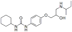 3-[4-[3-(butan-2-ylamino)-2-hydroxy-propoxy]phenyl]-1-cyclohexyl-urea,38651-96-6,结构式