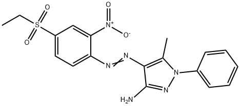 4-[[4-(ethylsulphonyl)-2-nitrophenyl]azo]-5-methyl-1-phenyl-1H-pyrazol-3-amine Structure