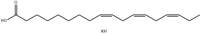 potassium (9Z,12Z,15Z)-9,12,15-octadecatrienoate Struktur