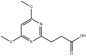 3-(4,6-DIMETHOXYPYRIMIDIN-2-YL)PROPANOICACID
 Struktur