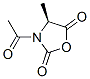 2,5-Oxazolidinedione, 3-acetyl-4-methyl-, (4S)- (9CI) Structure