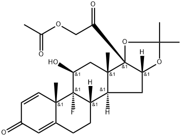 醋酸曲安奈德, 3870-07-3, 结构式