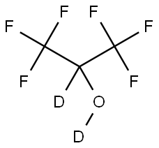 1,1,1,3,3,3-ヘキサフルオロ(2,O-2H2)-2-プロパノール 化学構造式