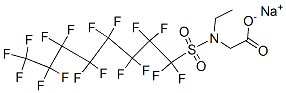 N-エチル-N-[(ヘプタデカフルオロオクチル)スルホニル]グリシンナトリウム 化学構造式