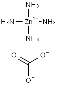 tetraamminezinc(2+) carbonate 化学構造式
