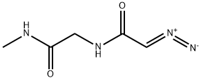 2-[(ジアゾアセチル)アミノ]-N-メチルアセトアミド 化学構造式