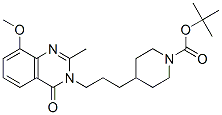 1-Piperidinecarboxylic  acid,  4-[3-(8-methoxy-2-methyl-4-oxo-3(4H)-quinazolinyl)propyl]-,  1,1-dimethylethyl  ester 化学構造式