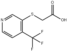 {[4-(TRIFLUOROMETHYL)PYRIDIN-3-YL]THIO}ACETICACID
 Struktur