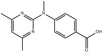 N-(4,6-二甲基嘧啶-2-基)-N-甲基-4-氨基-苯甲酸, 387350-50-7, 结构式
