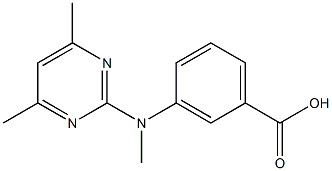 3-[(4,6-DIMETHYLPYRIMIDIN-2-YL)(METHYL)AMINO]BENZOICACID
 化学構造式