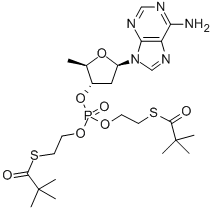 2' 5'-DD-3'-AMP-BIS(T-BU-SATE) 化学構造式