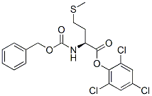 N-[(ベンジルオキシ)カルボニル]-L-メチオニン2,4,6-トリクロロフェニル 化学構造式