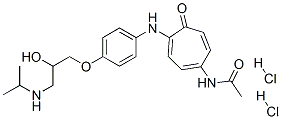 38767-91-8 N-[4-[[4-[2-hydroxy-3-(propan-2-ylamino)propoxy]phenyl]amino]-5-oxo-1- cyclohepta-1,3,6-trienyl]acetamide dihydrochloride