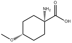 Cyclohexanecarboxylic acid, 1-amino-4-methoxy-, trans- (9CI) 化学構造式