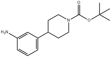 4-(3-氨基-苯基)-哌啶-1-甲酸 叔丁基 酯, 387827-19-2, 结构式