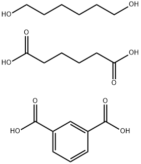 1,3-Benzenedicarboxylic acid, polymer with hexanedioic acid and 1,6-hexanediol 化学構造式