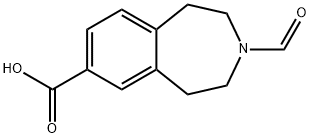 3-FORMYL-2,3,4,5-TETRAHYDRO-1H-BENZO[D]AZEPINE-7-CARBOXYLIC ACID Structure