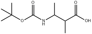 Butanoic acid, 3-[[(1,1-dimethylethoxy)carbonyl]amino]-2-methyl- (9CI) Structure