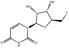 5'-Deoxy-5-fluorouridine 化学構造式