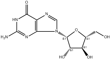 9-Β-D-糖呋喃鸟嘌呤, 38819-10-2, 结构式