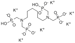 [1,6-ヘキサンジイルビス[ニトリロビス(メチレン)]]テトラキスホスホン酸/カリウム,(1:x) 化学構造式
