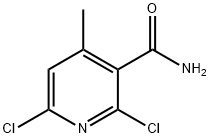 2,6-ジクロロ-4-メチルニコチンアミド 化学構造式