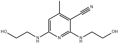 2,6-双(2-羟基乙基氨基)-4-甲基烟腈 结构式
